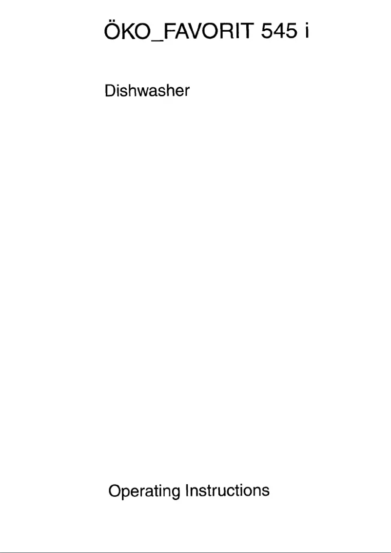 Page 1 de la notice Manuel utilisateur AEG Favorit 545 I