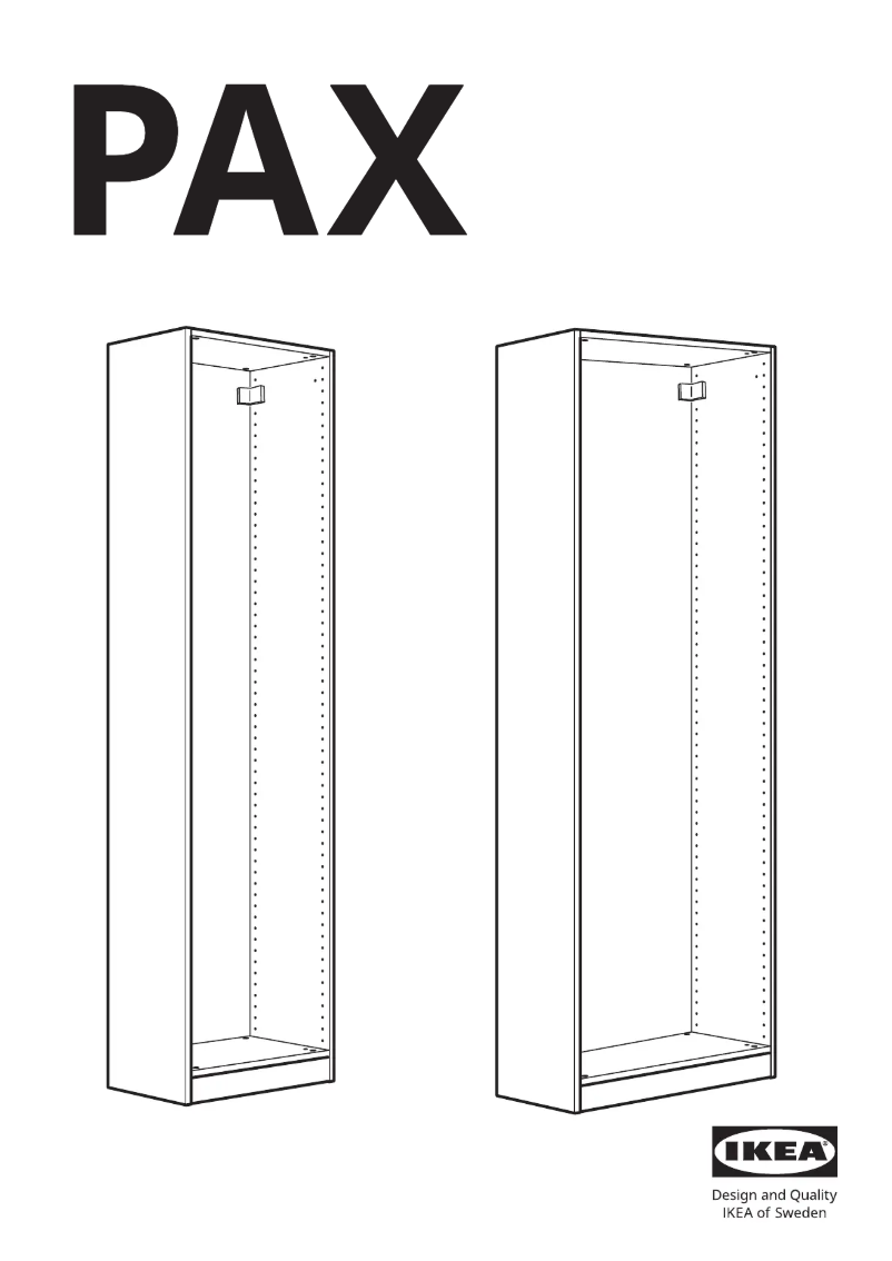 Page 1 de la notice Manuel utilisateur Ikea PAX 905.092.30