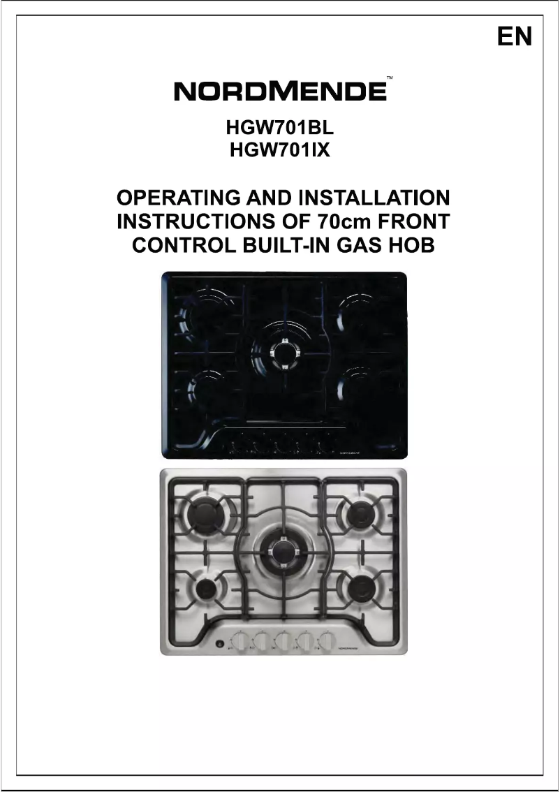 Page 1 de la notice Manuel utilisateur Nordmende HGW701BL