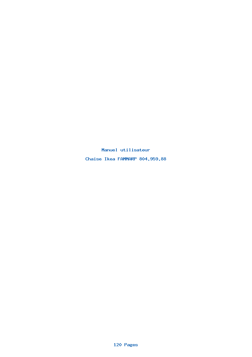 Page 1 de la notice Manuel utilisateur Ikea FAMMARP 804.959.88
