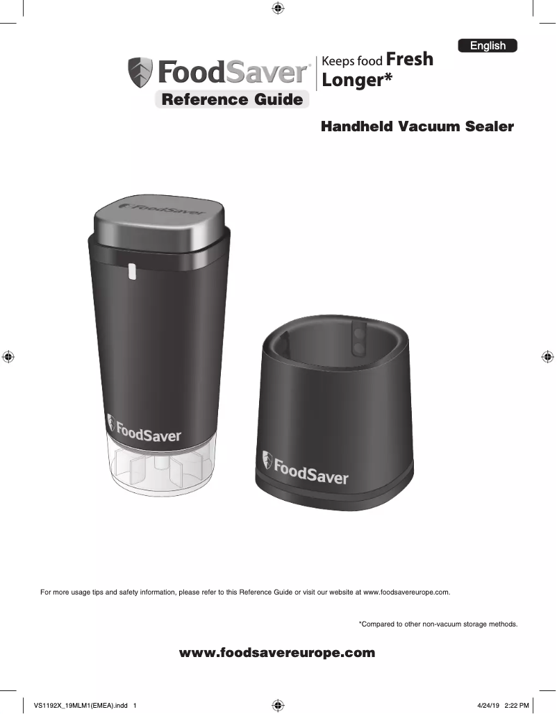 Page 1 de la notice Manuel utilisateur FoodSaver FSV1199