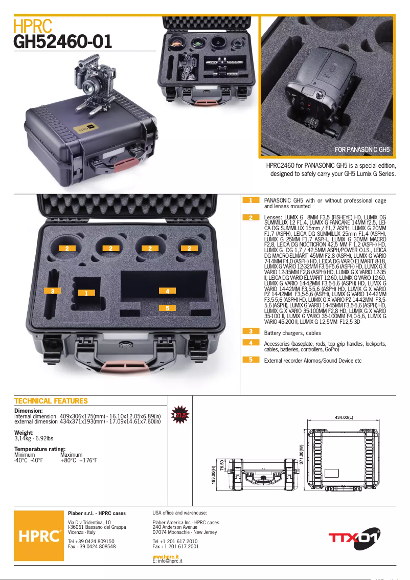 Page 1 de la notice Manuel utilisateur HPRC 2460