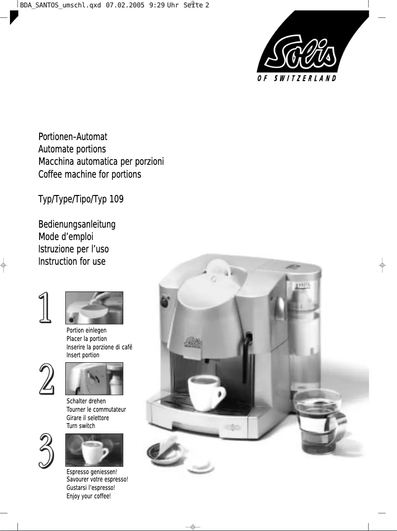 Page 1 de la notice Manuel utilisateur Solis Santos