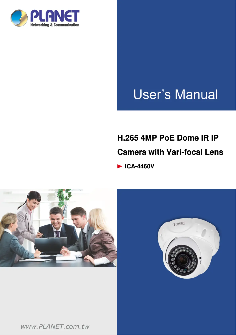 Page 1 of the manual User Manual Planet ICA-4460V