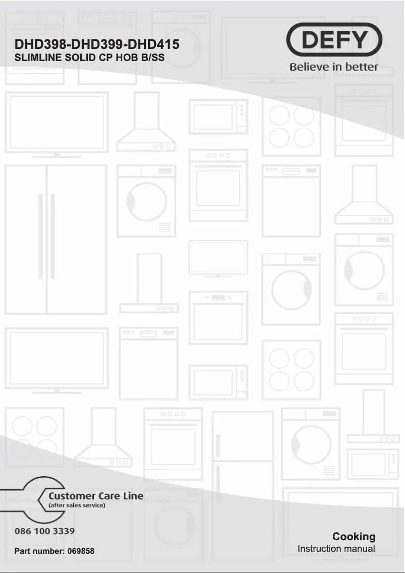 Page 1 de la notice Manuel utilisateur Defy DHD399