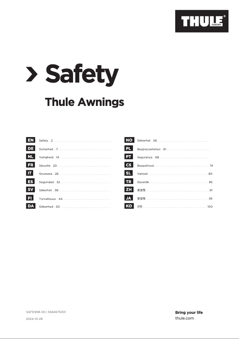 Page 1 de la notice Manuel utilisateur Thule Omnistor 1200