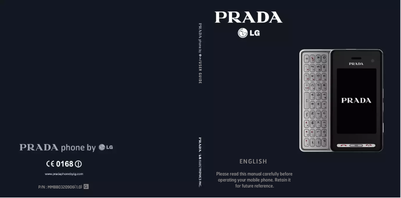 Page 1 of the manual User Manual LG Prada II