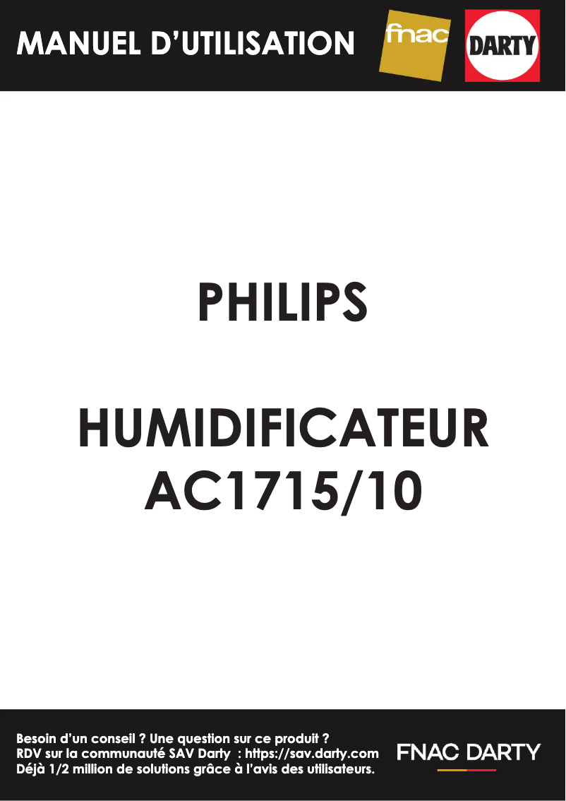 Page n°1 - Manuel utilisateur Philips AC1715