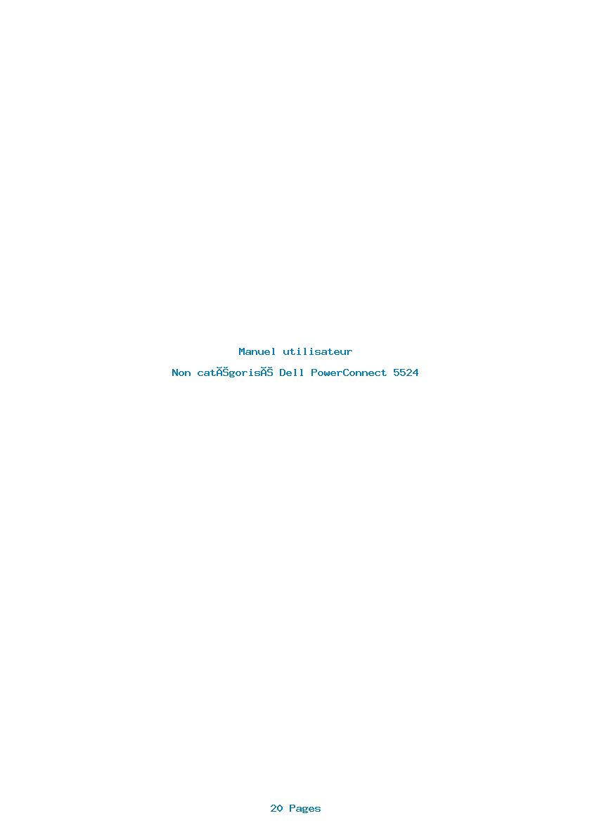 Page 1 de la notice Manuel utilisateur Dell PowerConnect 5524