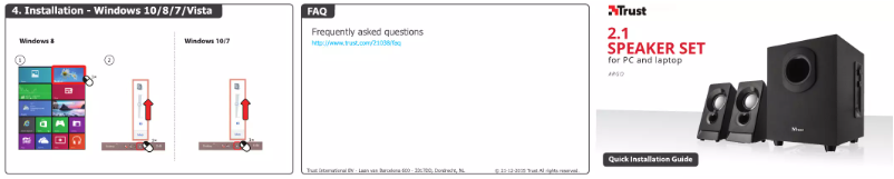 Page 1 de la notice Manuel utilisateur Trust Argo 2.1