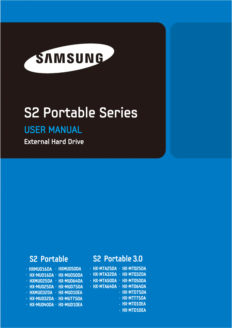 Página 1 del manual Manual de usuario Samsung HX-MUD75DA