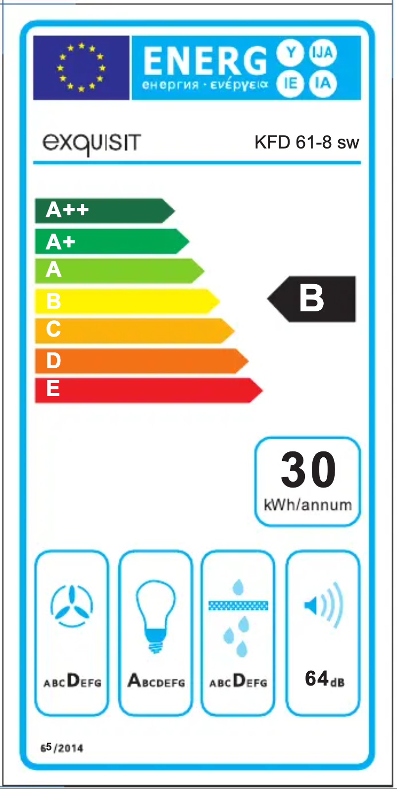 Page 1 of the manual User Manual Exquisit KFD 61-8sw
