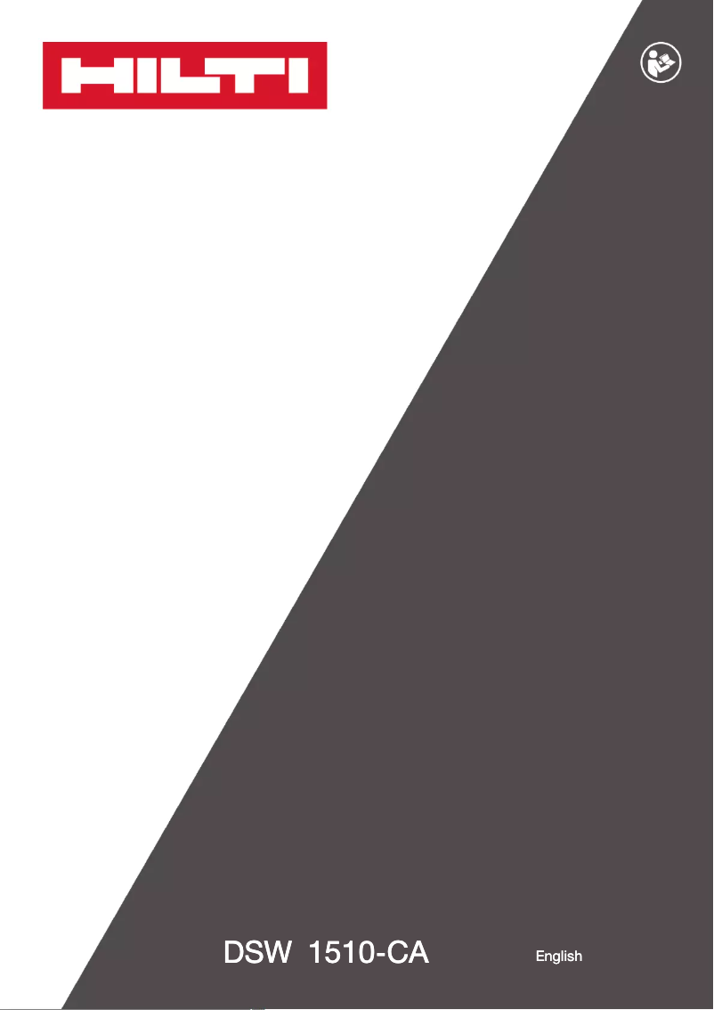 Page 1 de la notice Manuel utilisateur Hilti DSW 1510-CA