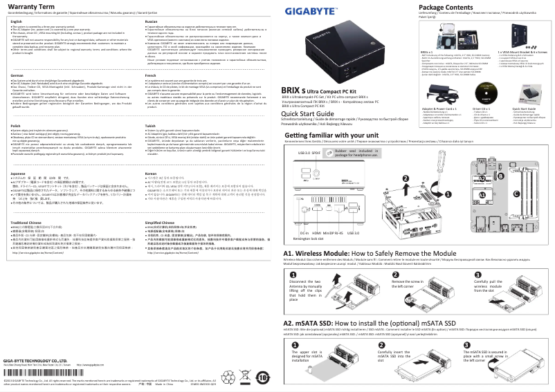 Página 1 del manual Manual de usuario Gigabyte GB-BXi7H-4500