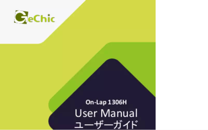 Page 1 de la notice Manuel utilisateur GeChic On-Lap 1306H