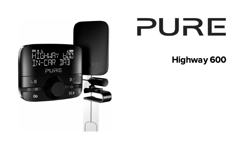 Page 1 de la notice Manuel utilisateur Pure Highway 600