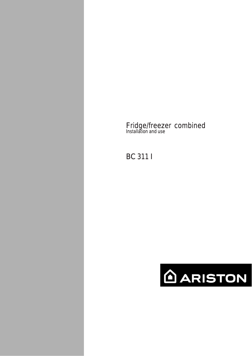Page 1 de la notice Manuel utilisateur Ariston Thermo BC 311 I