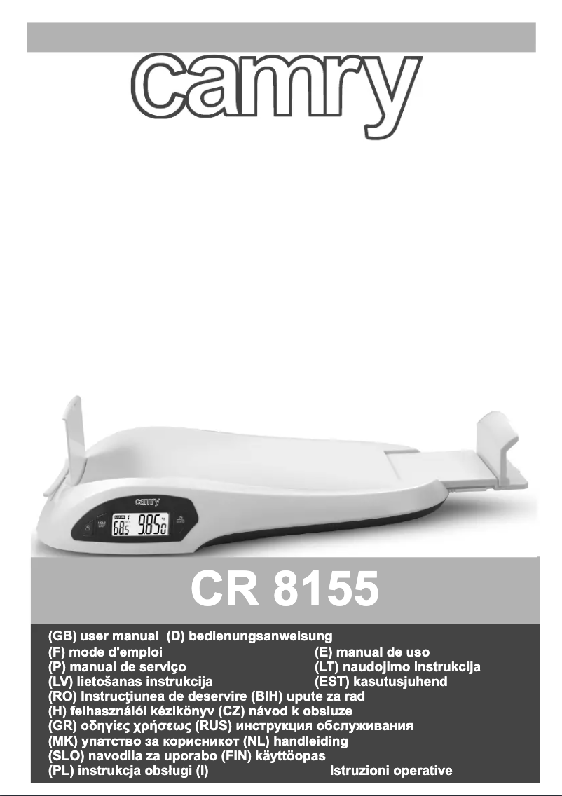 Page 1 of the manual User Manual Camry CR 8155