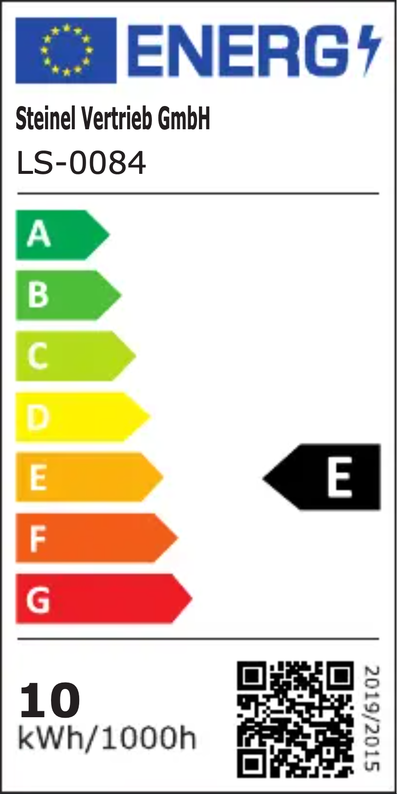Page 1 de la notice Label énergétique Steinel RS PRO P1 Flat S