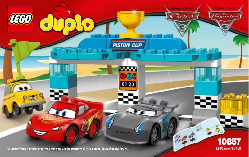 Page 1 de la notice Manuel utilisateur Lego Piston Cup Race 10857