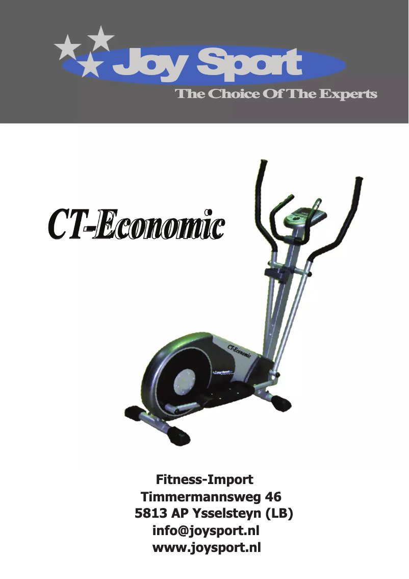 Página 1 del manual Manual de usuario Joy Sport CT-Economic