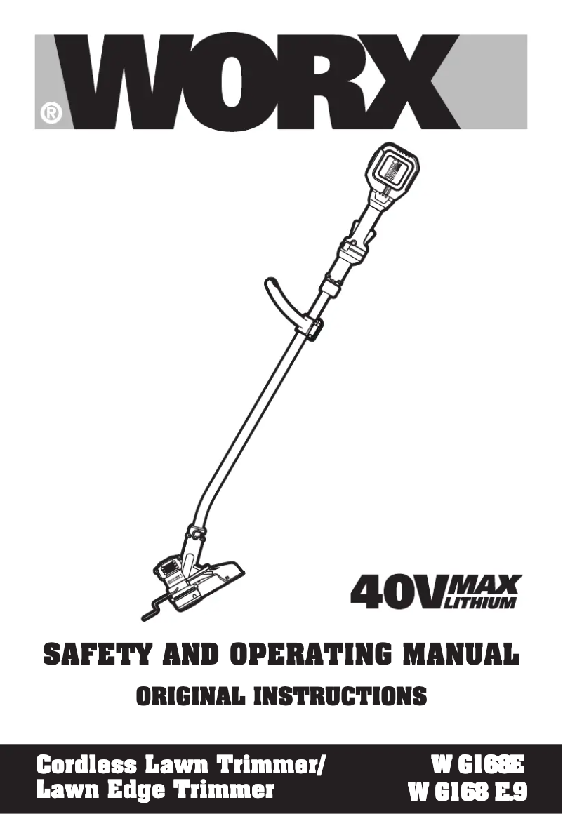 Page 1 de la notice Manuel utilisateur Worx WG168E