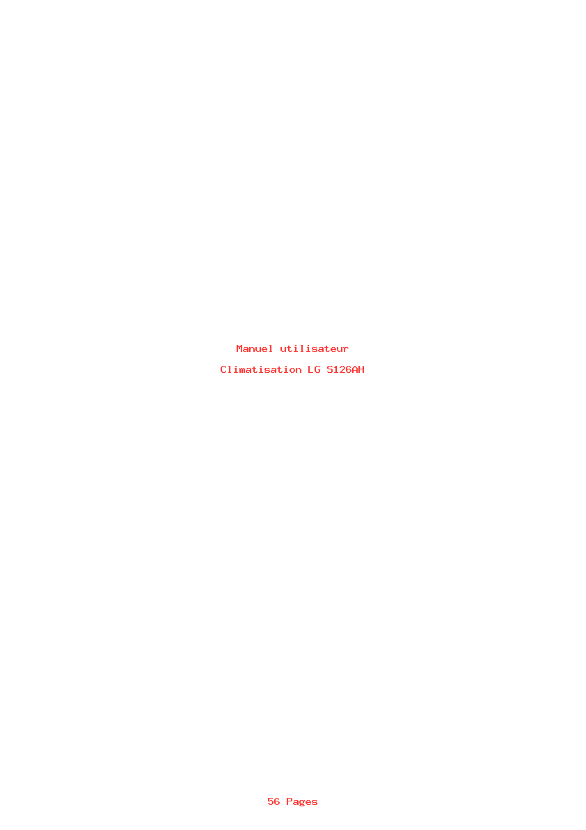 Page 1 de la notice Manuel utilisateur LG S126AH