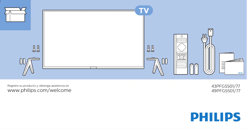 Página 1 del manual Guía de inicio rápido Philips 5500 series 49PFG5501