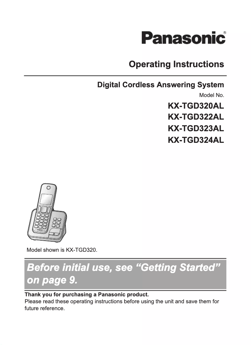 Página 1 del manual Manual de usuario Panasonic KX-TGD324