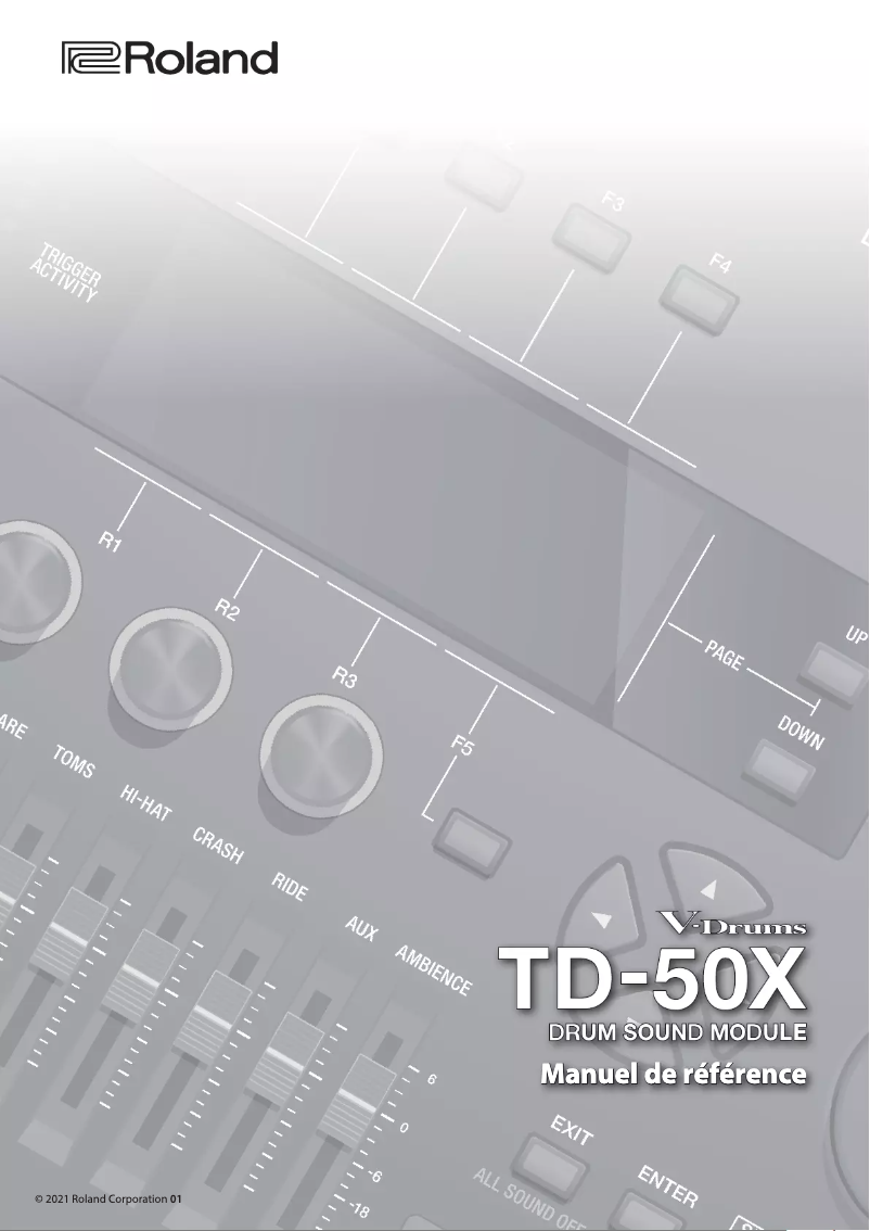 Page 1 de la notice Manuel utilisateur Roland TD-50KV2