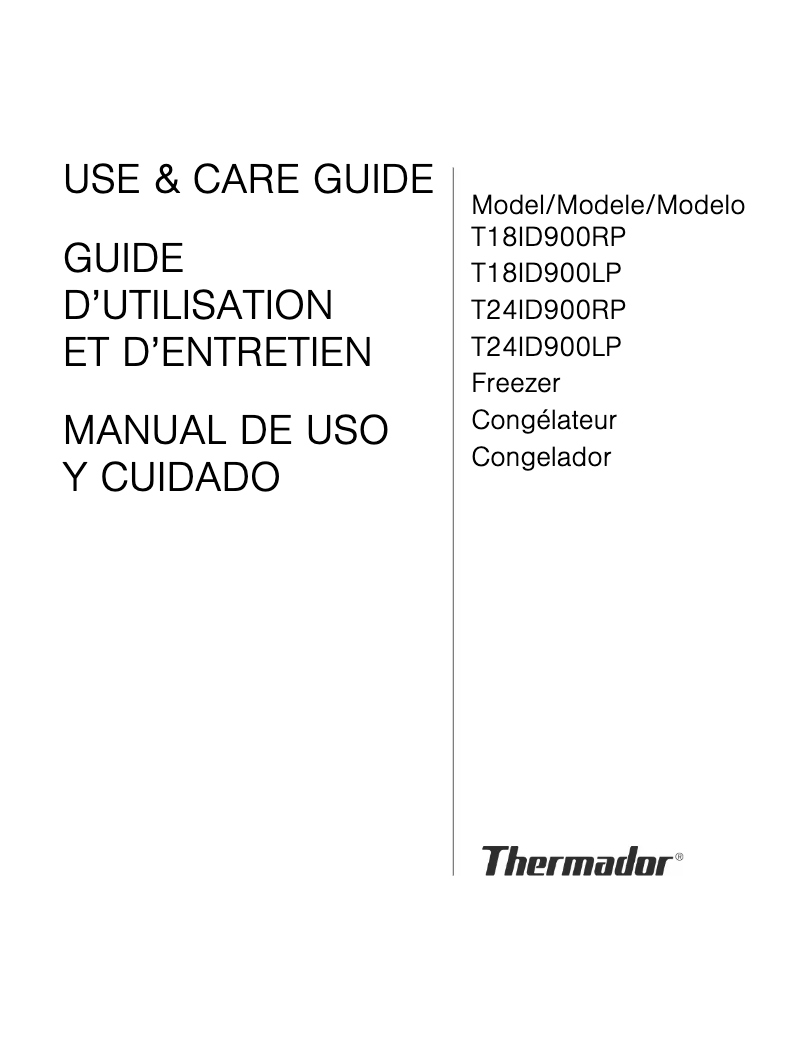 Página 1 del manual Manual de usuario Thermador T24ID900RP
