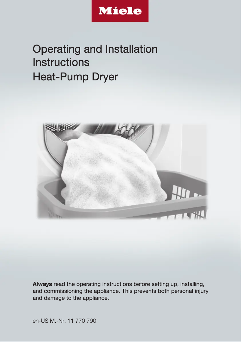 Page 1 de la notice Guide d'installation Miele PDR 908 HP