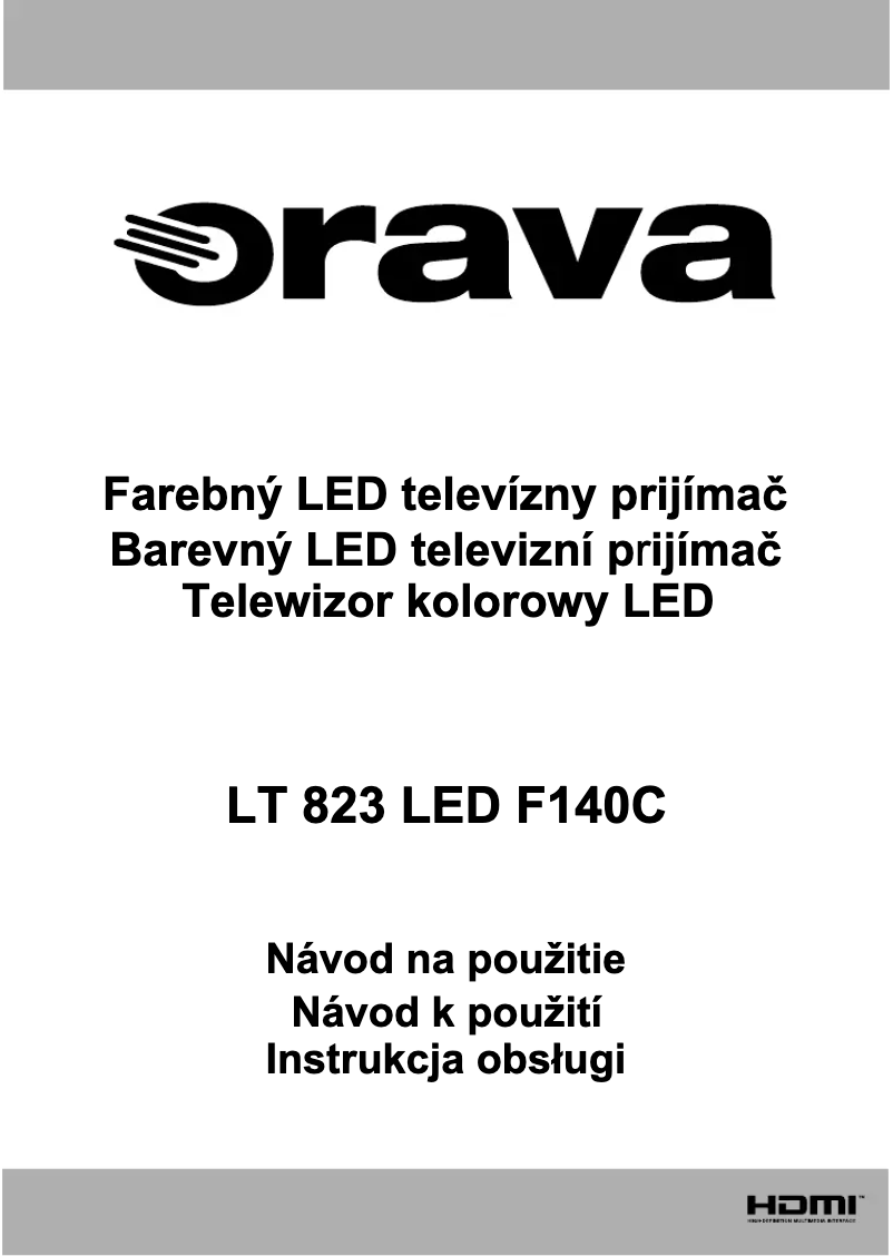 Page 1 of the manual User Manual Orava LT-823 LED F140C