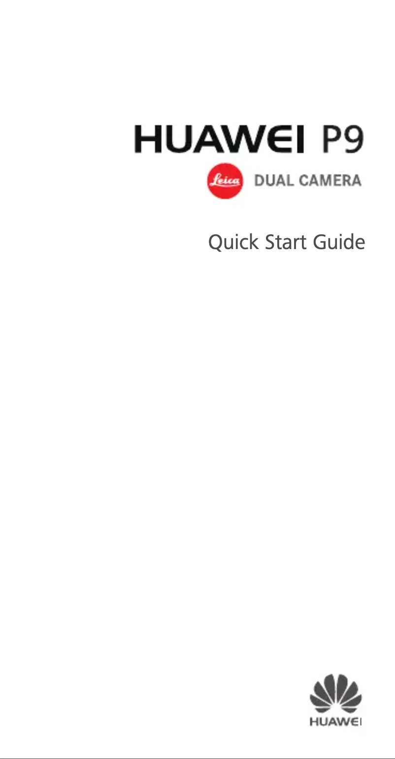 Page 1 de la notice Guide de démarrage rapide Huawei P9