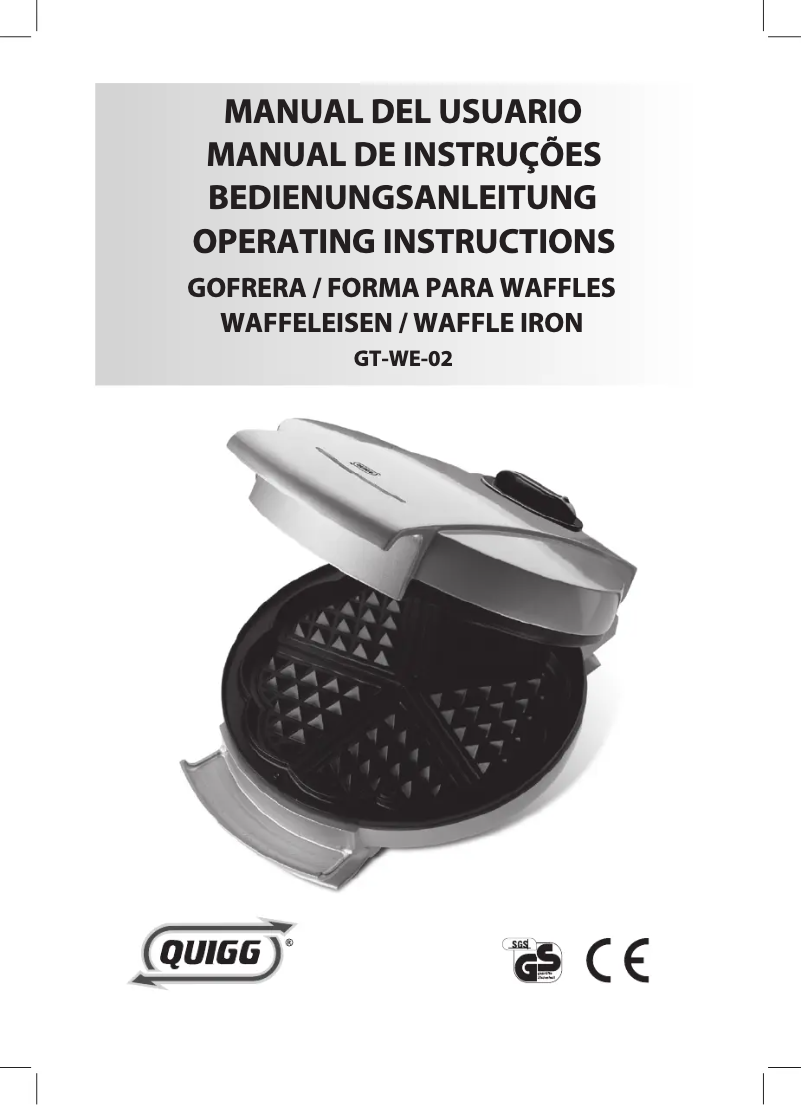 Page 1 de la notice Manuel utilisateur Quigg GT-WE-02