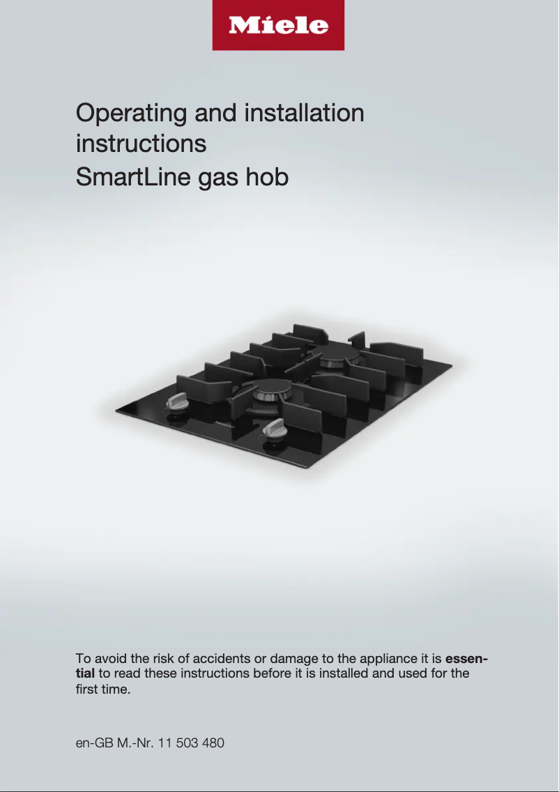 Page 1 of the manual Installation Guide Miele CS 7102-1 FL