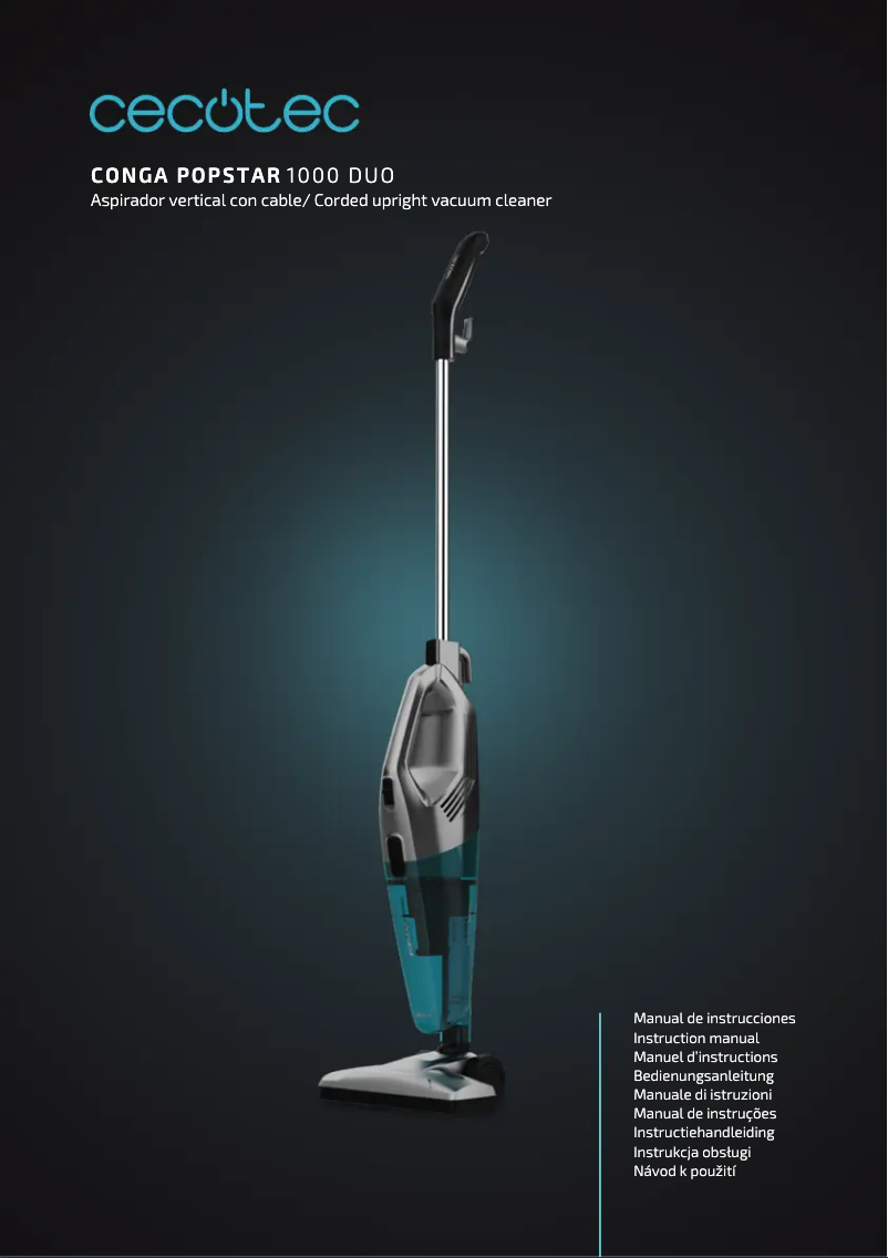 Página 1 del manual Manual de usuario Cecotec Conga Popstar 1000 DuoStick Easy