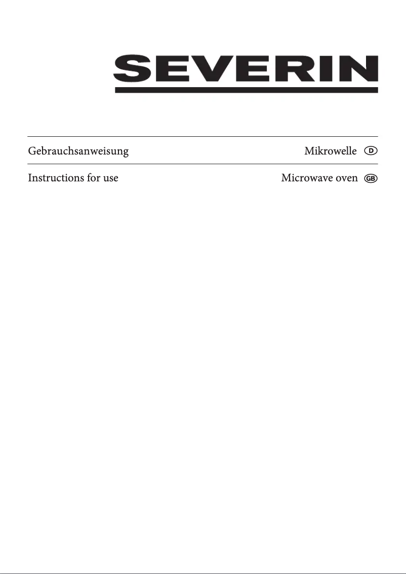 Page 1 de la notice Manuel utilisateur Severin MW 7852