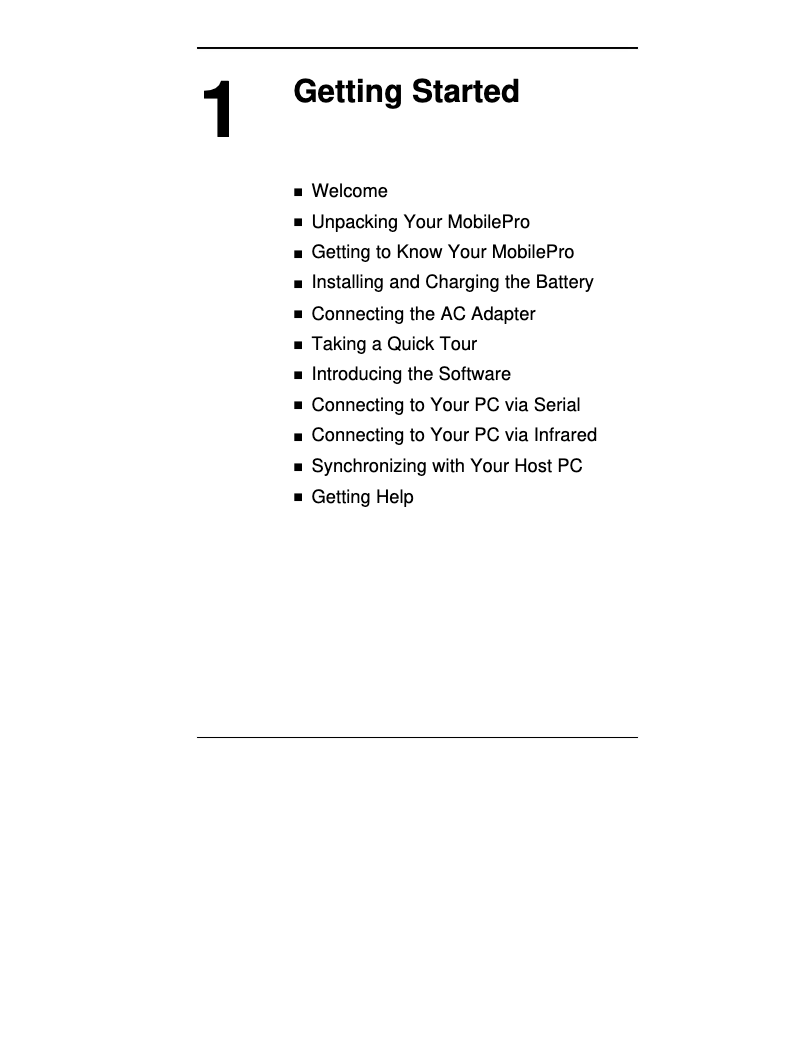 Page 1 de la notice Manuel utilisateur NEC MobilePro 780
