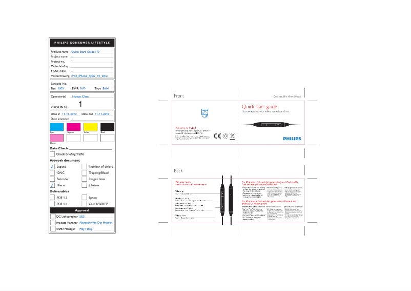 Página 1 del manual Guía de inicio rápido Philips SHQ4007