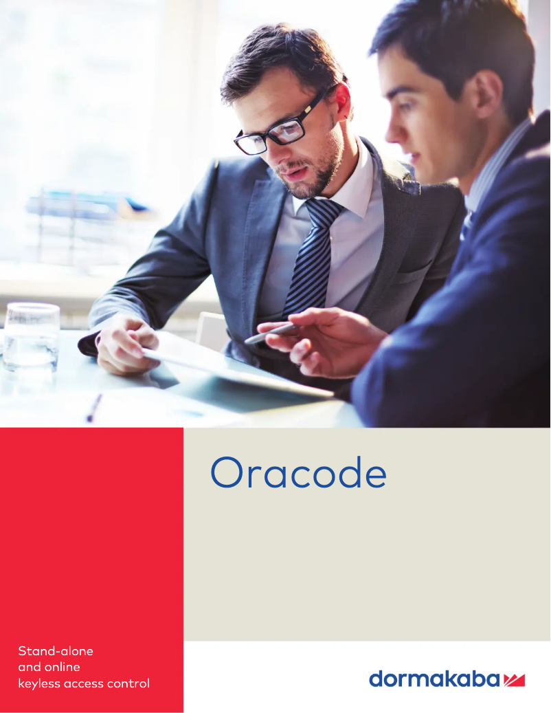 Page 1 de la notice Brochure Dormakaba Oracode