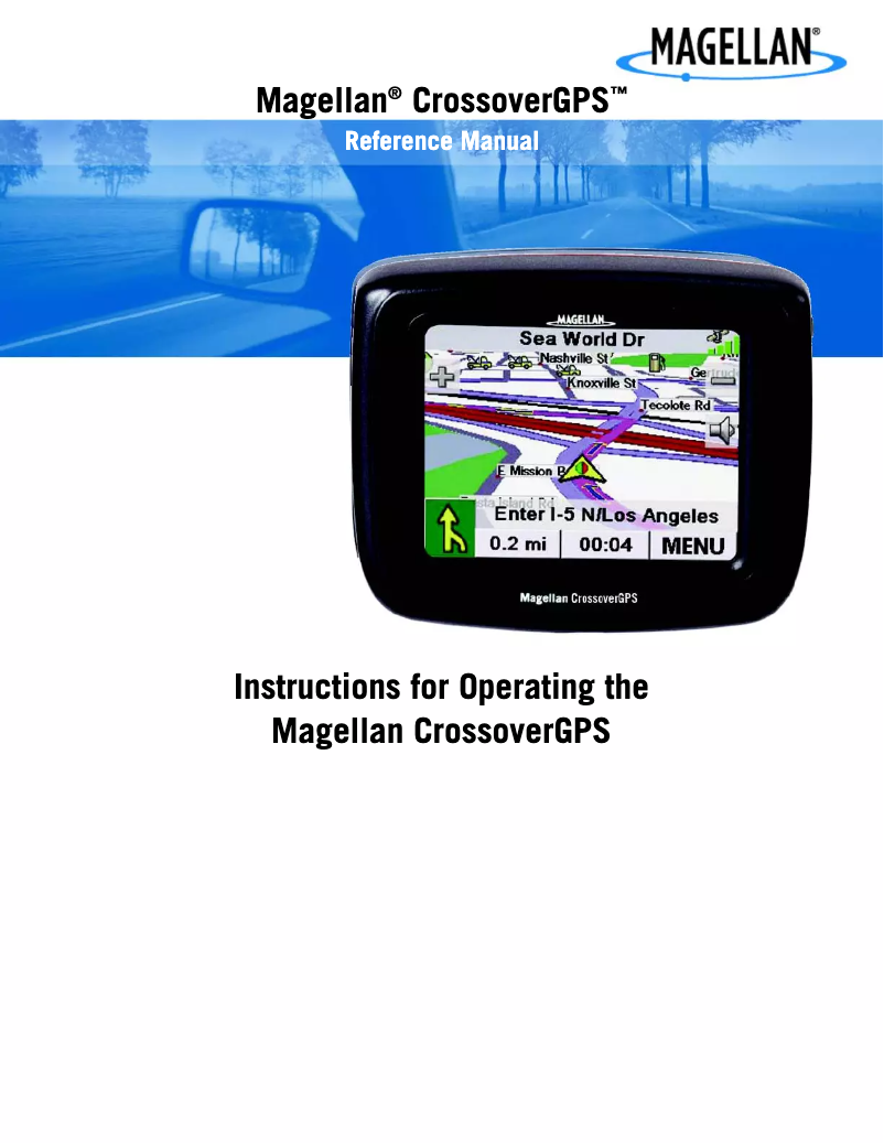 Page 1 of the manual User Manual Magellan CrossoverGPS