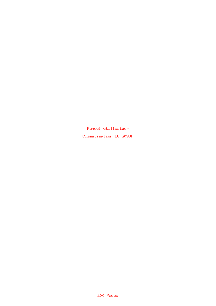 Image de la première page du manuel de l'appareil S09BF