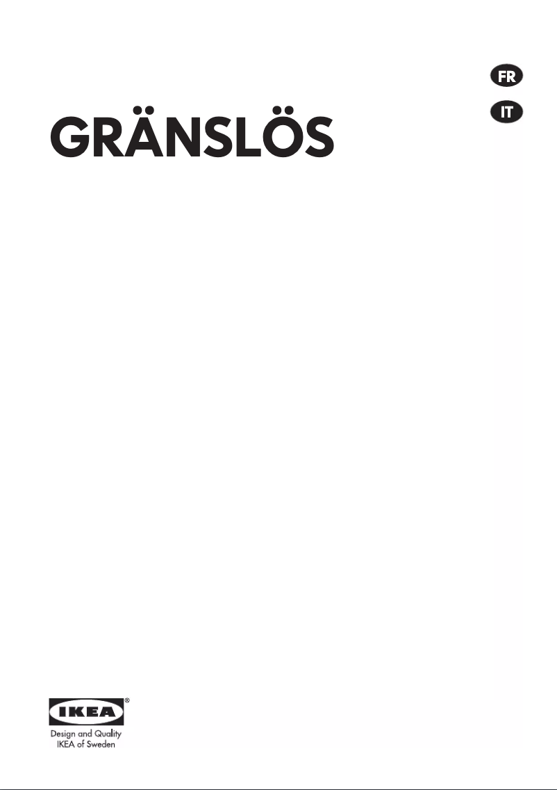 Page 1 de la notice Manuel utilisateur Ikea Granslos 203.009.36