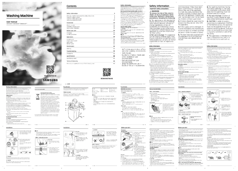 Página 1 del manual Manual de usuario Samsung WA75A4022FF