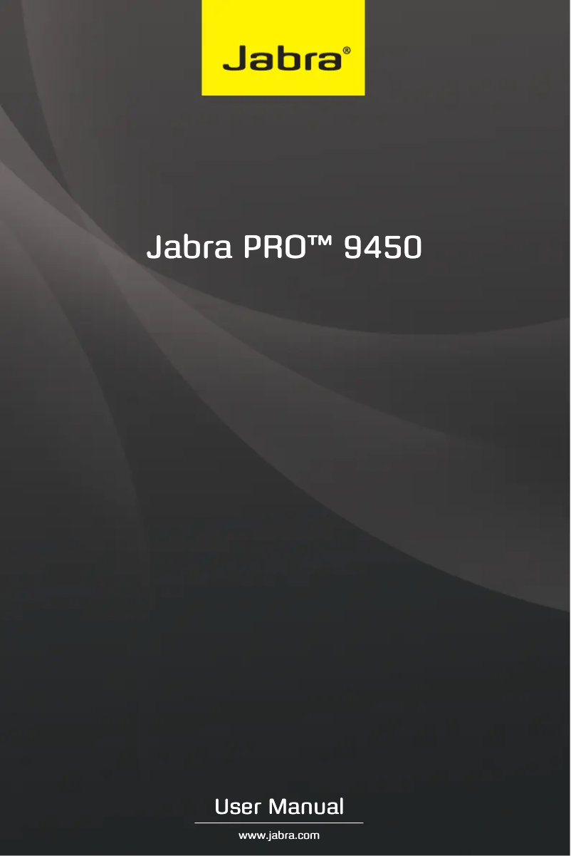 Page 1 de la notice Manuel utilisateur Jabra PRO 9450 EMEA