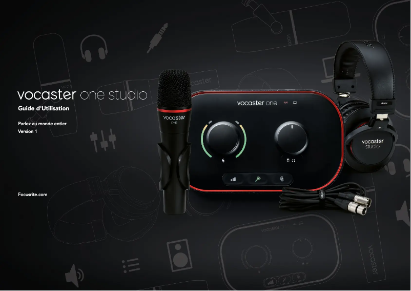 Página 1 del manual Manual de usuario Focusrite Vocaster One Studio
