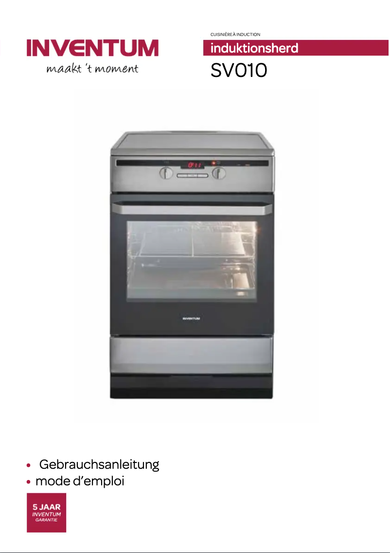 Page 1 de la notice Manuel utilisateur Inventum SV010