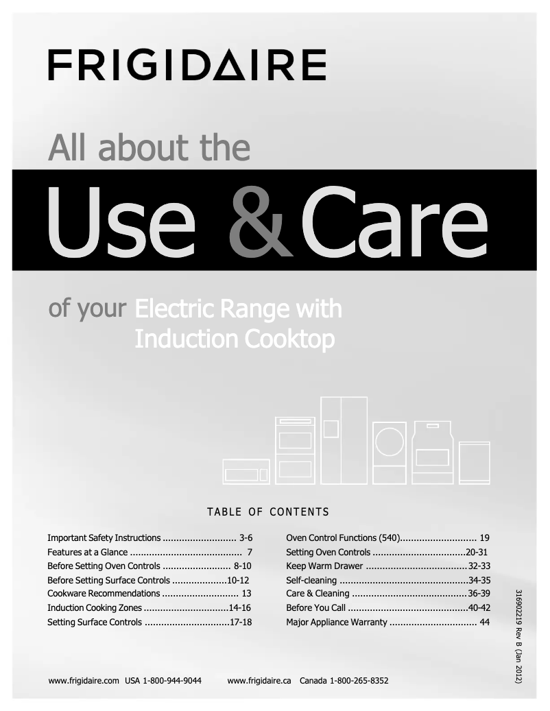 Page 1 de la notice Manuel utilisateur Frigidaire FPIF3093LF