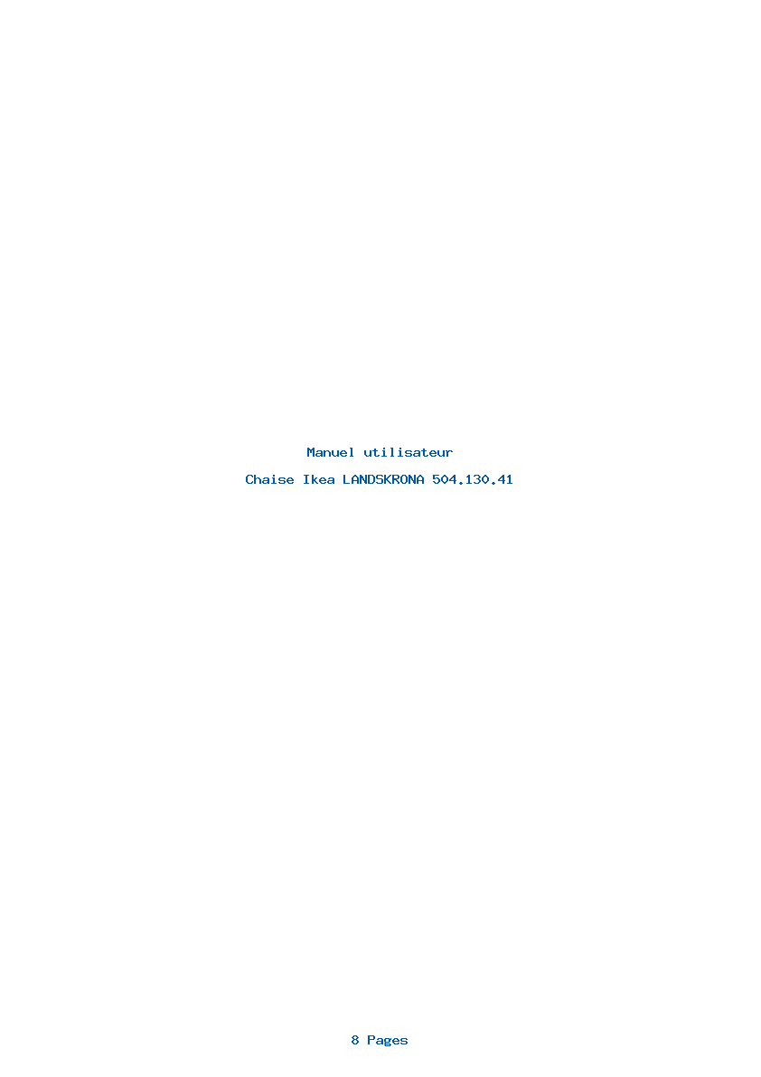 Page 1 de la notice Manuel utilisateur Ikea LANDSKRONA 504.130.41